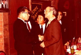 Shojiro Ozu meets with Leonard Monti