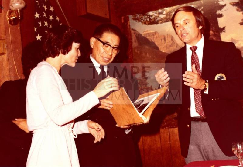 Harry Mitchell and Marianne Mitchell meet with Shojiro Ozu at Monti's