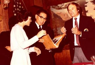 Harry Mitchell and Marianne Mitchell meet with Shojiro Ozu at Monti's