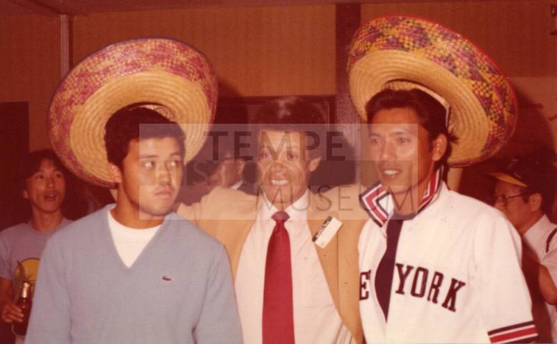 Hanshin Tigers Team Members with Sombreros at Monti's