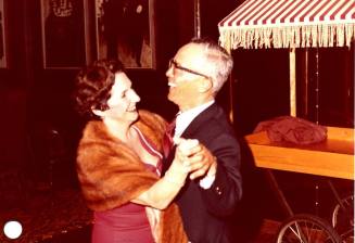 Ann McDonald dances with Hanshin Rep. at Monti's