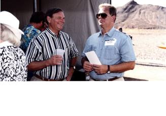 Harry Mitchell and Terry Zerkle talk amongst Groundbreaking
