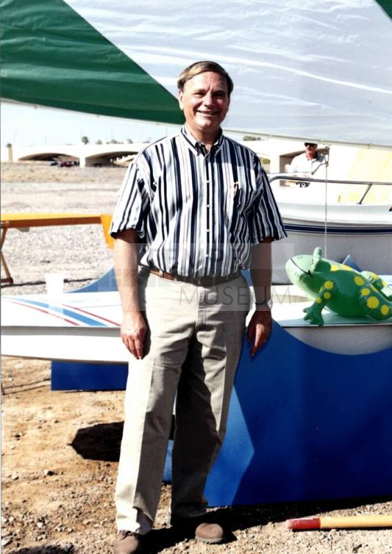 Harry Mitchel poses for Groundbreaking of Tempe Town Lake
