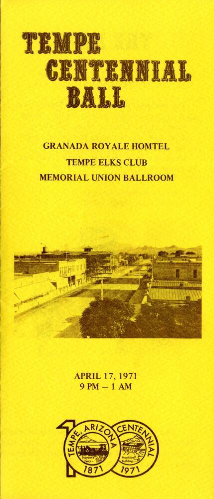 Tempe City Centennial Ball Event Pamphlet