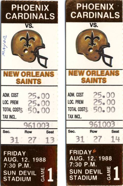 Phoenix Cardinals (Arizona Cardinals) vs. New Orleans Saints Tickets