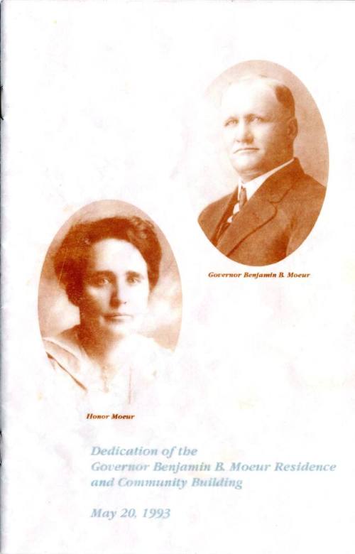 Dedication of Benjamin Moeur Residence and Community Building