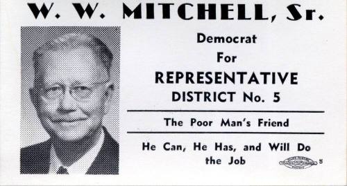 W. W. Mitchell Sr. Arizona Representative Campaign Card