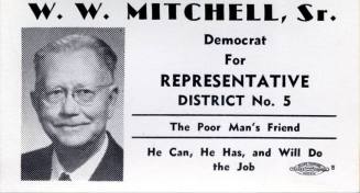 W. W. Mitchell Sr. Arizona Representative Campaign Card