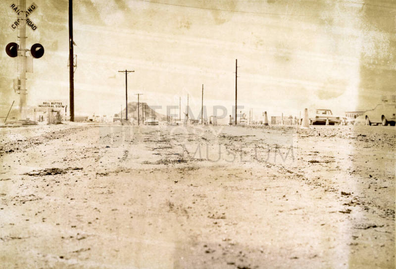 Dirt Road Next To Bell Buttes Industrial District