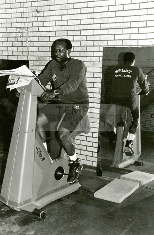 Tempe Fire Department Fire Man on Stationary Bike