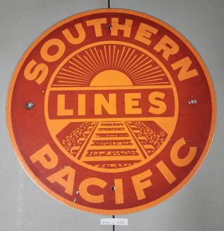 Southern Pacific Lines Metal Railroad Sign