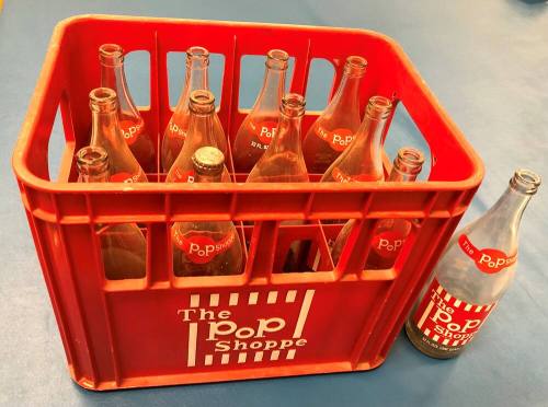 Soda Bottle Crate with Bottles (Pop Shoppe).