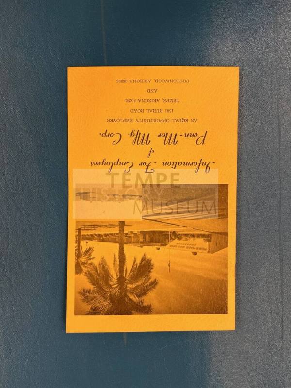 Penn-Mor Mfg. Corp. Information Book for Employees