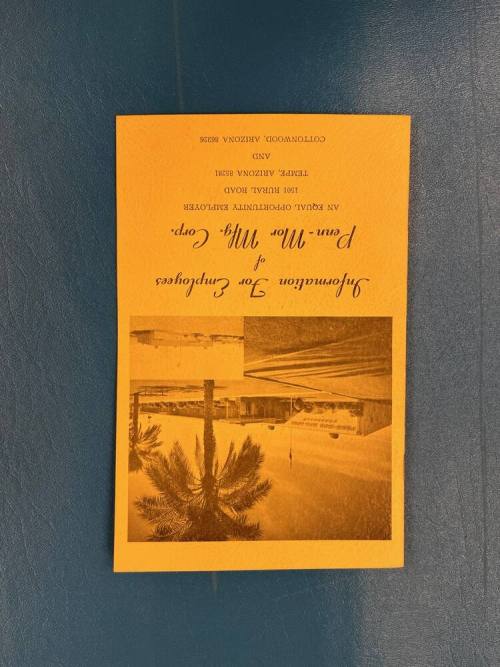 Penn-Mor Mfg. Corp. Information Book for Employees