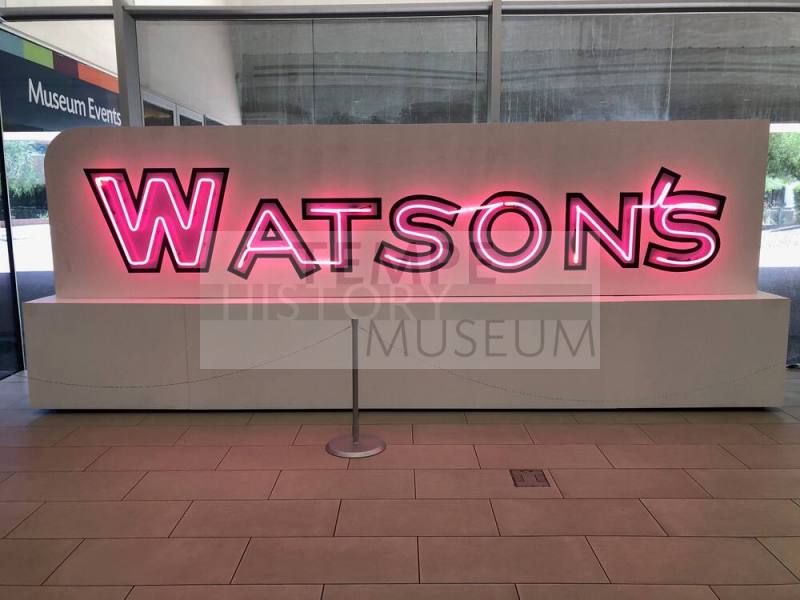 Exterior neon sign from Watson's Flowers