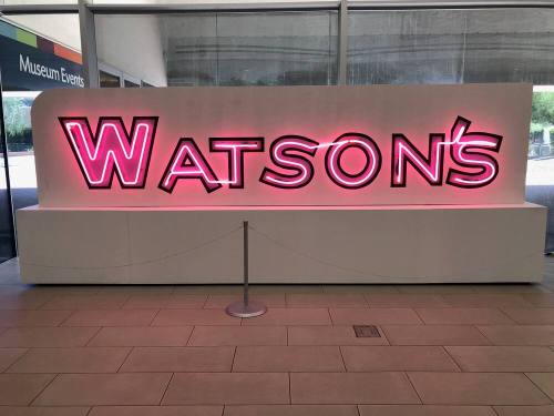 Exterior neon sign from Watson's Flowers