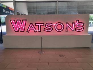 Exterior neon sign from Watson's Flowers
