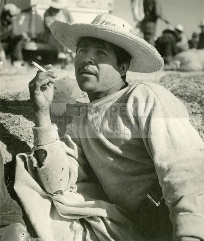 Cotton Farmer smoking