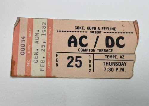 Ticket, AC/DC, Compton Terrace