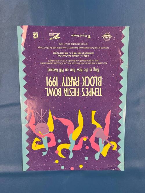 1991 Fiesta Bowl Block Party Poster