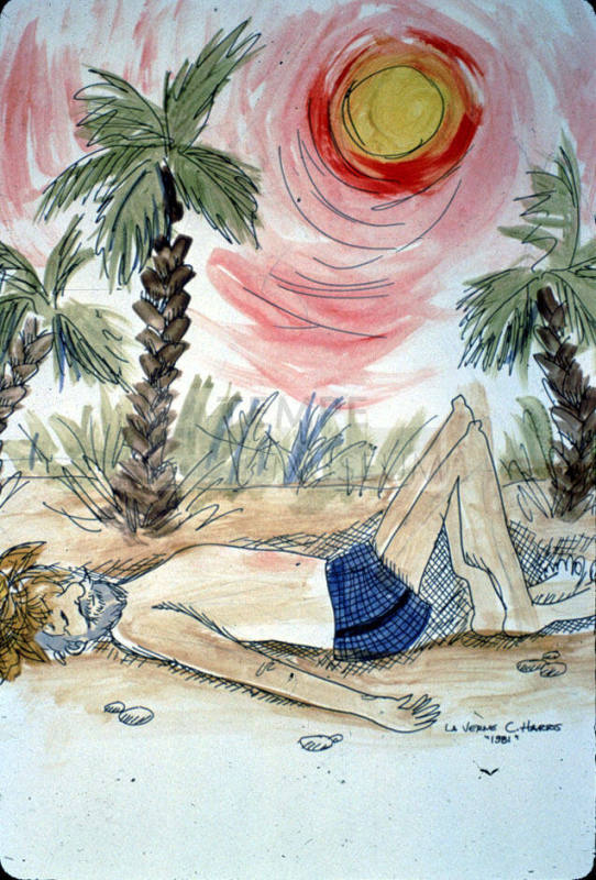 Cartoon- "Sun Bathing"