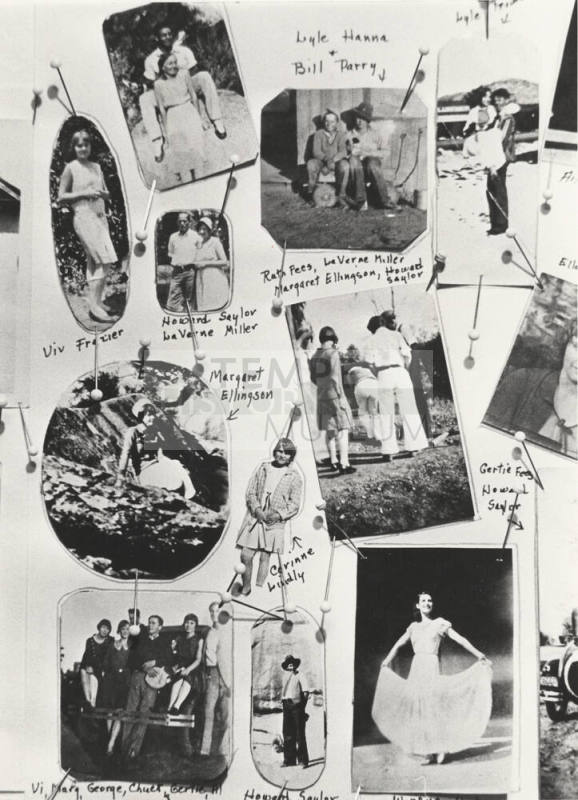 Collage of College Photos Pinned on Wall