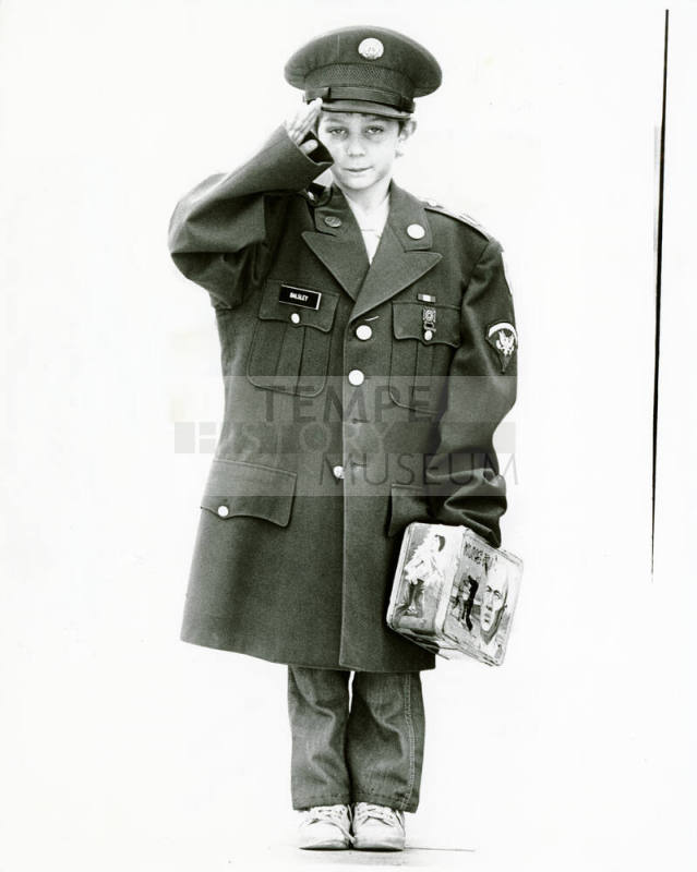 Chris Balsley in His Dad's Army Uniform