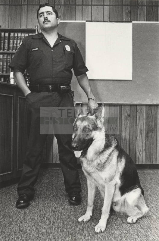 Tempe Police Officer Carlos Araiza and Dog