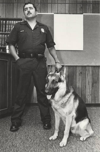 Tempe Police Officer Carlos Araiza and Dog