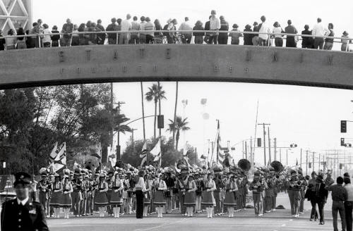 Arizona State University Band at Bridge on University Drive