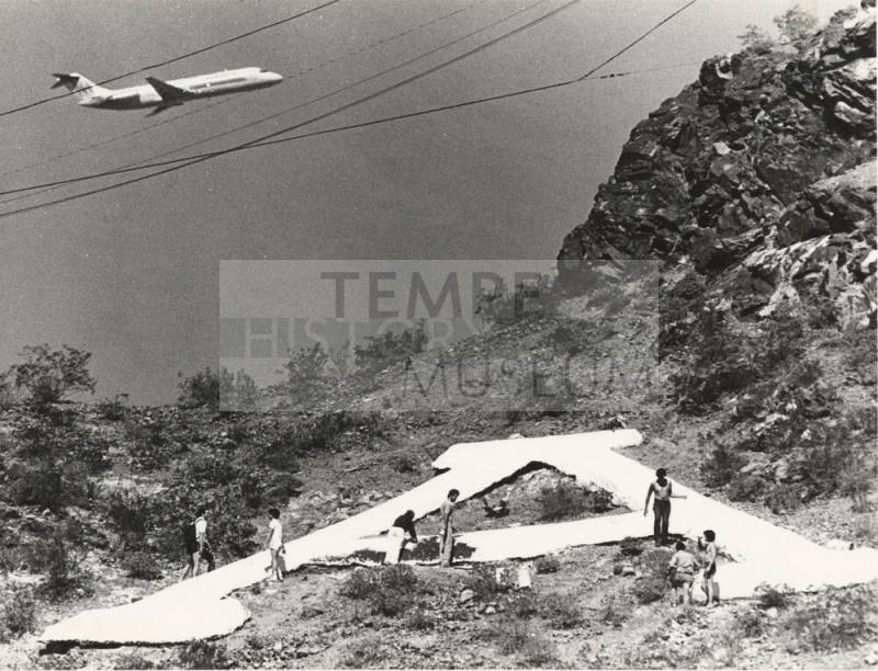 Painting the "A" on Tempe Butte