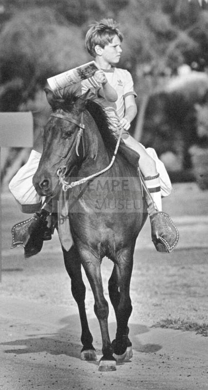 Young Horseman Delivers Tempe Daily News
