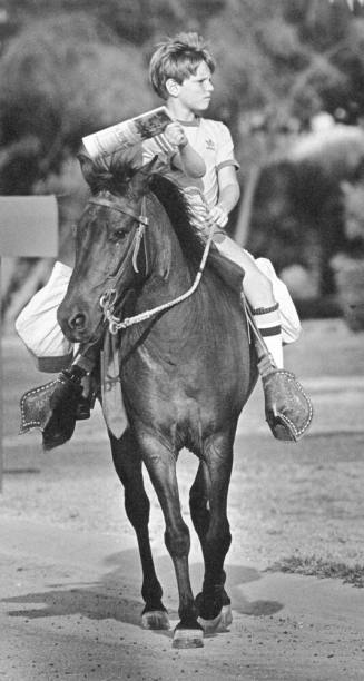 Young Horseman Delivers Tempe Daily News