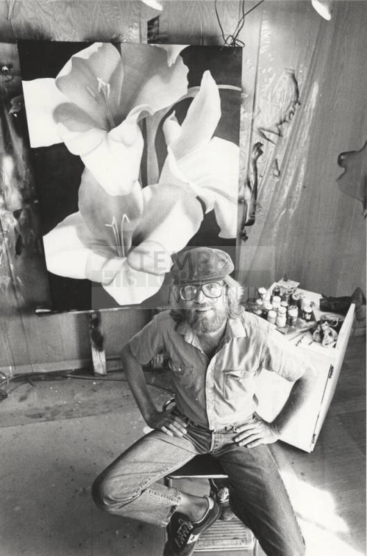 Tempe Artist Brian Cook with His Artwork