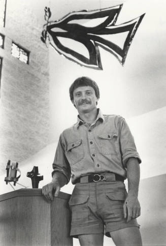 Scupltor Tom Bollinger Amidst His Work