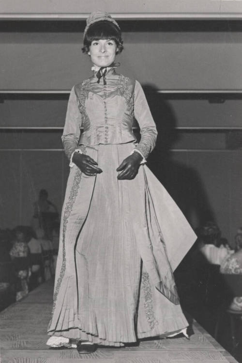 Woman Modeling Turn of Century Costume