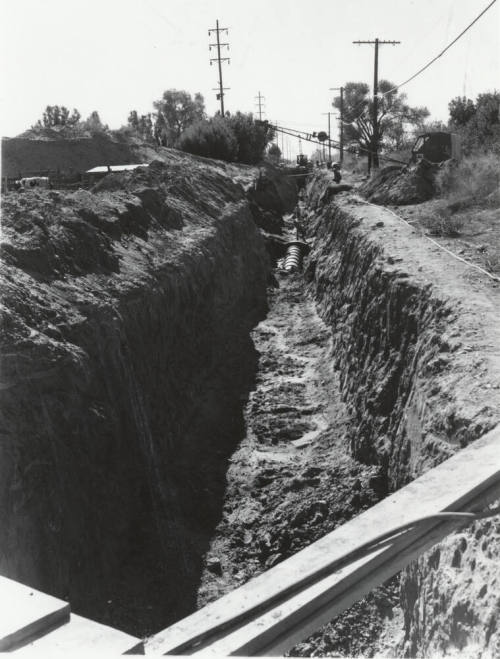 Excavation of Ditch for Sewer Line