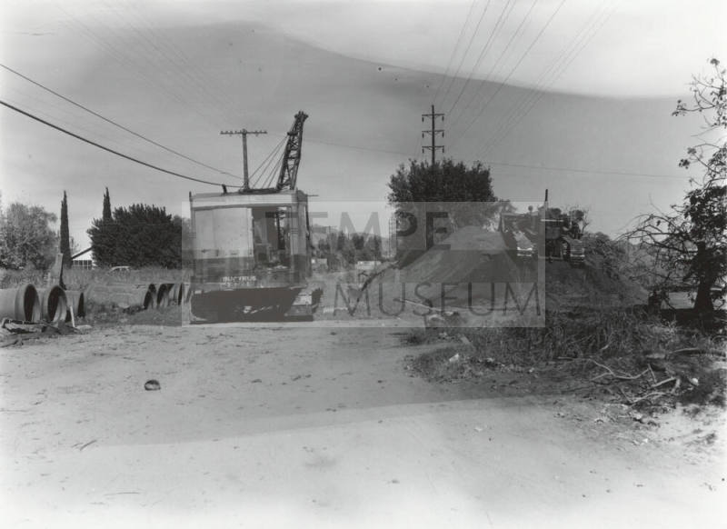 Crane Used in Construction of Sewer Line