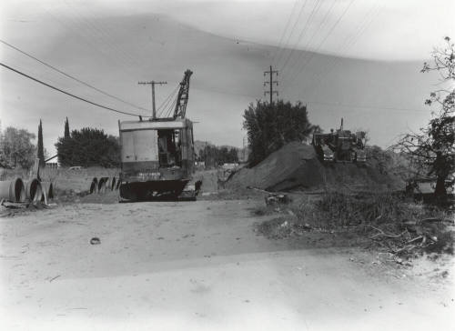 Crane Used in Construction of Sewer Line