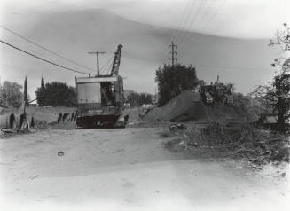 Crane Used in Construction of Sewer Line