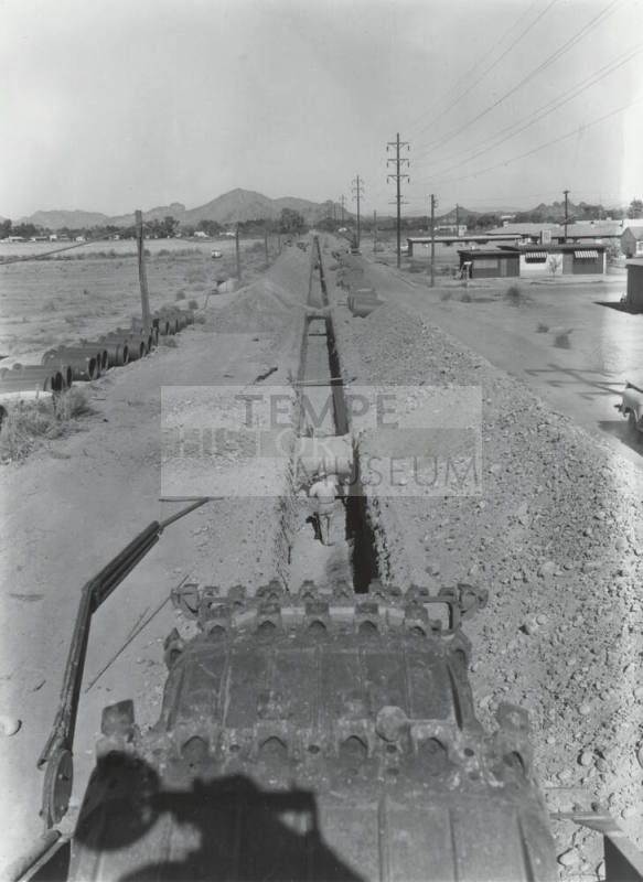 Trenching of Sewer Line in Tempe