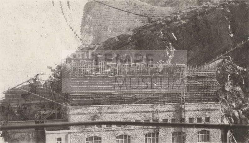 Photo- framework construction at Roosevelt Dam