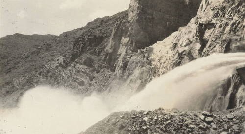 Photo-water releasing at the Roosevelt Dam