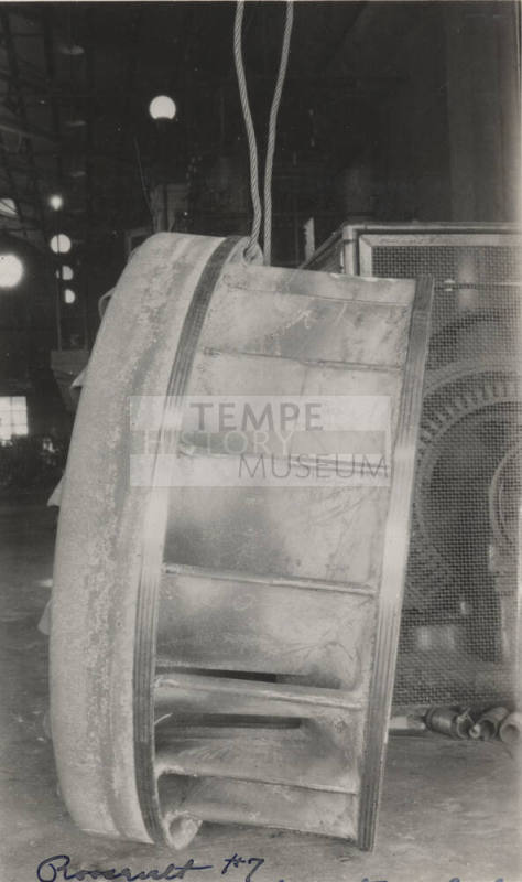 Photo- water wheel number 7, Roosevelt Dam