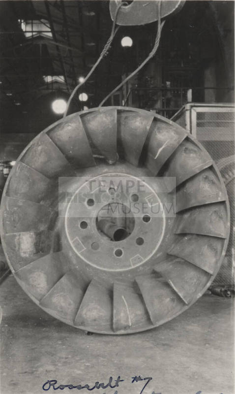 Photo- water wheel number 7, Roosevelt Dam