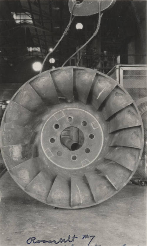 Photo- water wheel number 7, Roosevelt Dam