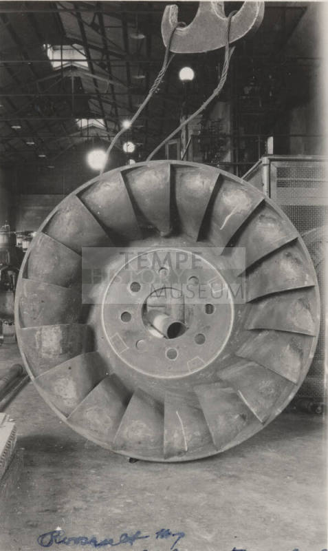 Photo- water wheel number 7, Roosevelt Dam
