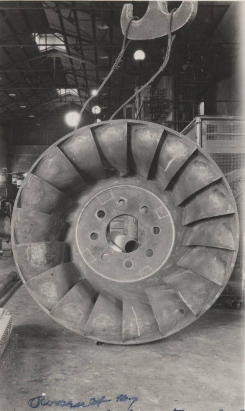 Photo- water wheel number 7, Roosevelt Dam