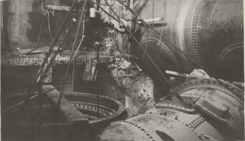 Photo- Pipework in number 7 unit at Roosevelt Dam