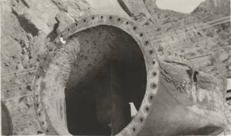 Photo- Old balanced valve at Roosevelt Dam